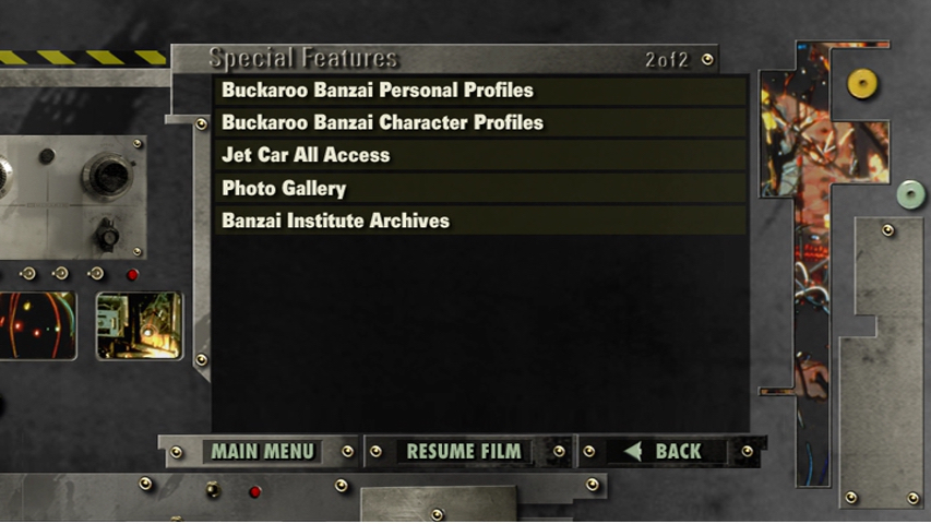 Buckaroo Banzai DVD Special features