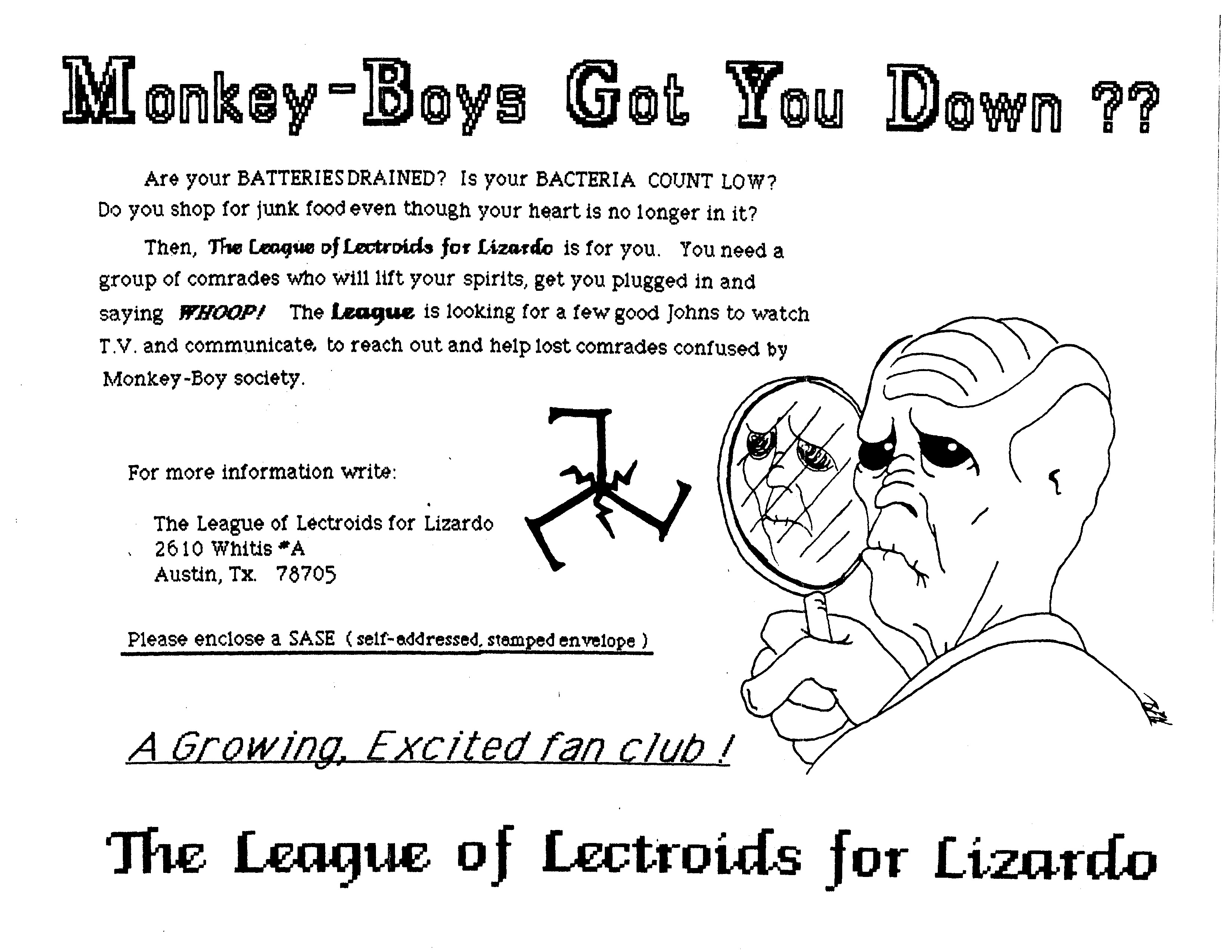 League of Lectroids for Lizardo fliers
