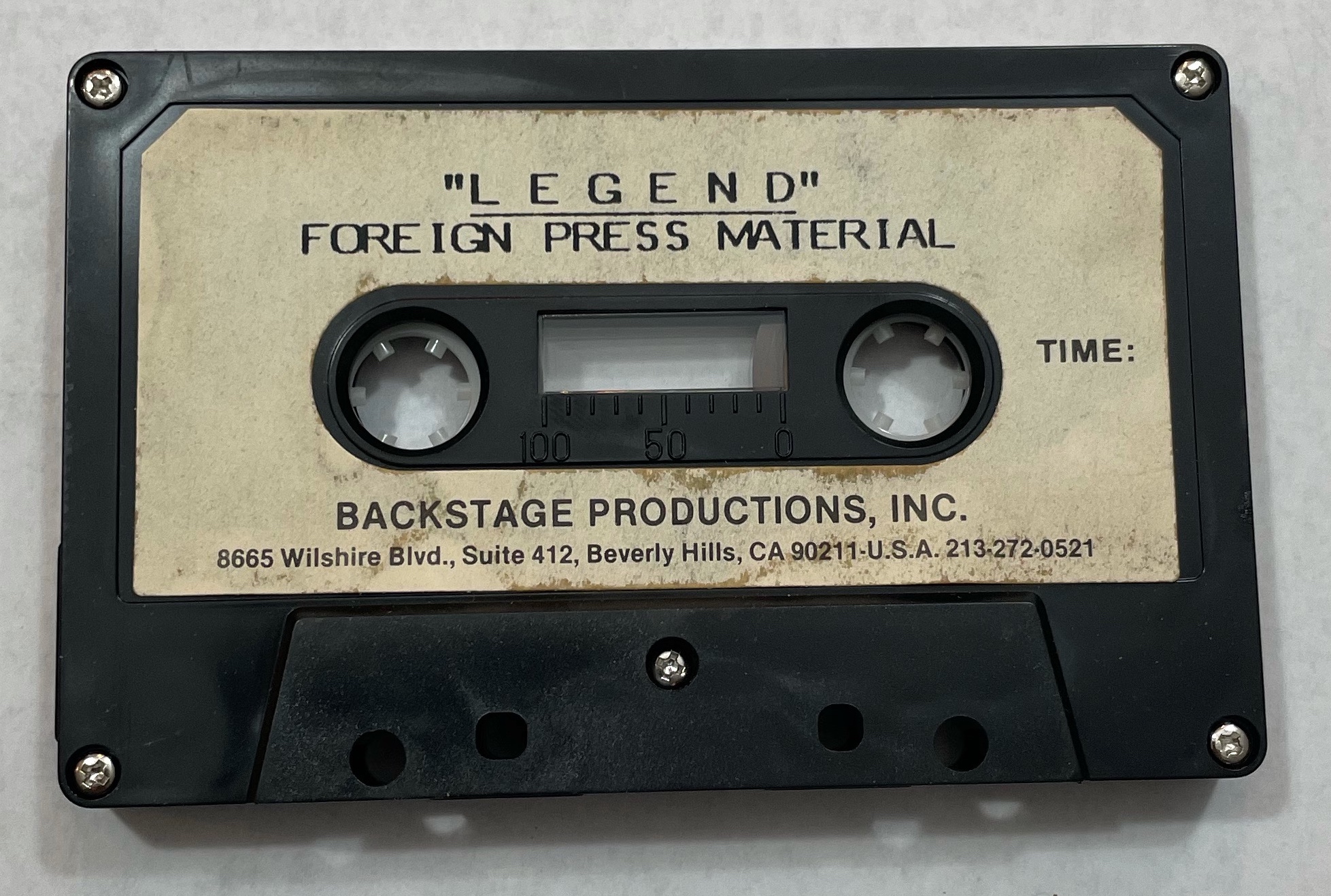 Legend_european_press_kit_audio_cassette_interview_ridley_scott